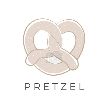 Ilustración de Elegante Pretzel Simple Ilustración Logo - Imagen libre de derechos