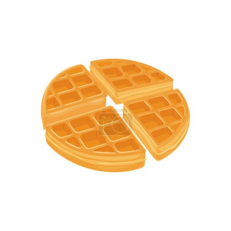 Téléchargez les illustrations : Logo Whole Belgian Waffle Illustration - en licence libre de droit