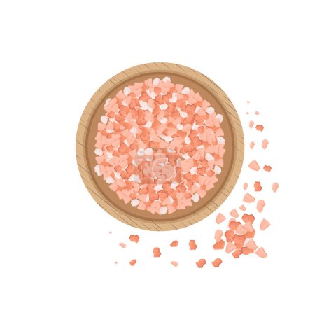Illustration for Himalayan Salt Or Pink Salt Vector Illustration Logo - Royalty Free Image