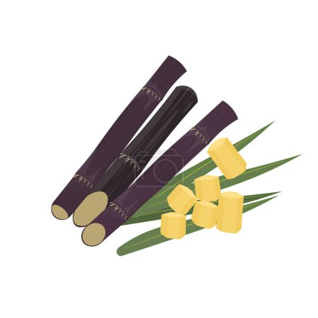Illustration for Black Sugar Cane Vector Illustration Logo - Royalty Free Image