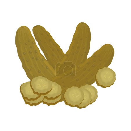 Frisch eingelegte Gurken Vektor Illustration Logo