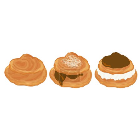 Vector Illustration logo Choux with various fillings