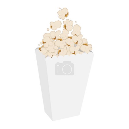 Vector illustration logo Pop corn in a plain container