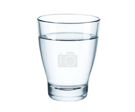 Photo for Glass with drinking water isolated on white. Clipping path included - Royalty Free Image