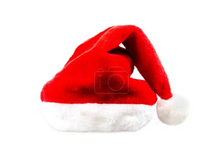 Foto de Santa Claus sombrero ayudante aislado sobre fondo blanco. Navidad y Año Nuevo - Imagen libre de derechos