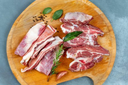 Photo for Lamb meat for preparation of a stew. - Royalty Free Image