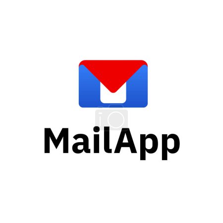 M Brief Mail Anwendung E-Mail Vektor Abstrakte Illustration Logo Icon Design Template Element