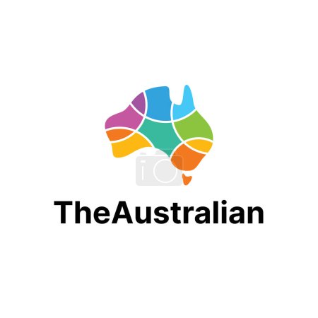 Ilustración de Vector de Australia colorido Ilustración abstracta Logo Icono Plantilla de diseño Elemento - Imagen libre de derechos