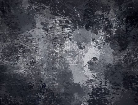 Téléchargez les photos : Abstrait monochrome gris foncé grunge texturé copie espacée illustration fond isolé sur gabarit de ratio horizontal. Article sur les médias sociaux, toile de fond du site Web, affiche ou brochure. - en image libre de droit