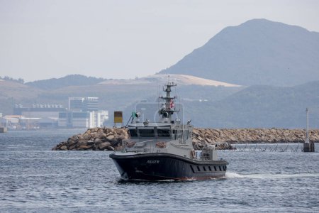 Photo for 2023 Jan 31,Hong Kong.Hong Kong Marine Police sailing in Victoria Harbor - Royalty Free Image