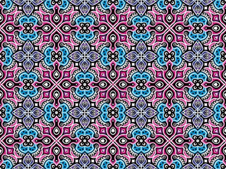Photo for Abstract seamless pattern. vector background, hand drawn illustration in purple, brown, violet, blue and pink - Royalty Free Image