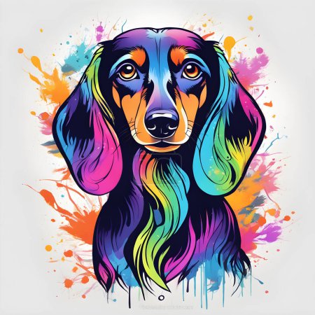Photo for Vector colorful dog. dog portrait. colorful illustration. - Royalty Free Image