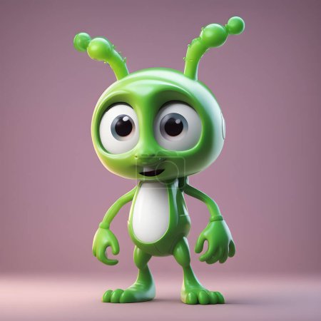 Photo for 3 d cartoon character. 3 d illustration - Royalty Free Image