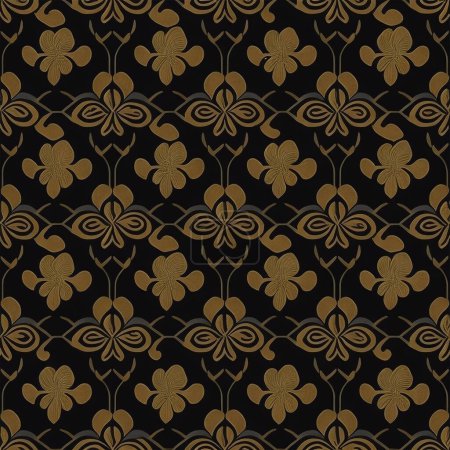 Photo for Seamless pattern with decorative floral ornament - Royalty Free Image