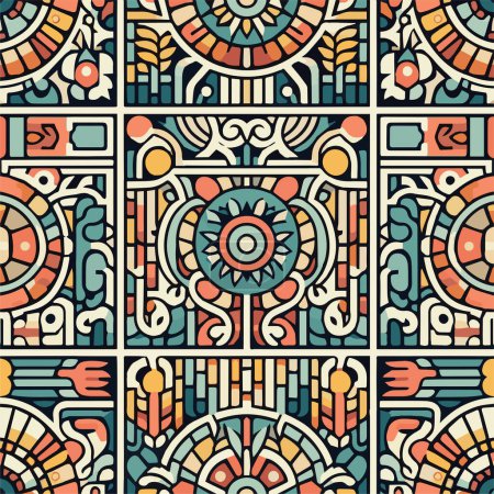 Photo for Seamless ethnic pattern. vintage background - Royalty Free Image