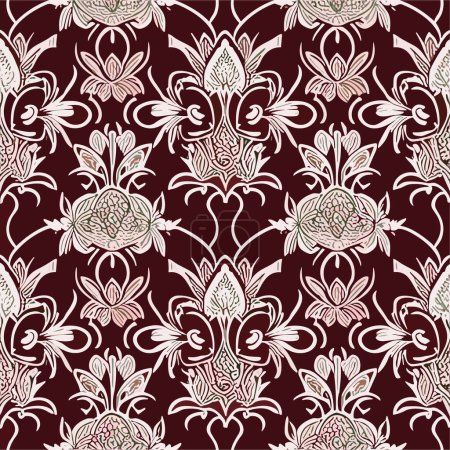 Photo for Seamless floral vector wallpaper pattern - Royalty Free Image