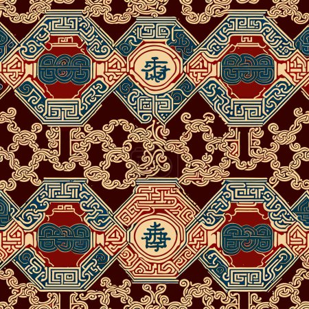 Photo for Charm customers with this timeless Old Korean Style Seamless Pattern. Elevate your designs with a touch of tradition and history. Perfect for web shops seeking unique and cultural appeal. Explore the seamless blend of heritage and modernity - Royalty Free Image