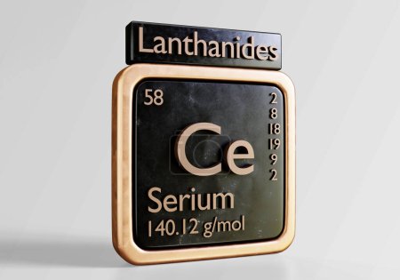Photo for The chemical elements in the periodic table of the named cerium - Royalty Free Image