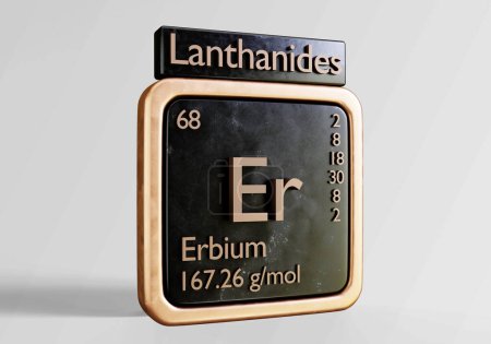Photo for The chemical elements in the periodic table of the named erbium - Royalty Free Image