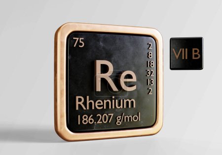 Los elementos químicos en la tabla periódica del renio nombrado