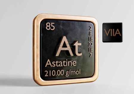Photo for The chemical elements in the periodic table of the named astatine - Royalty Free Image