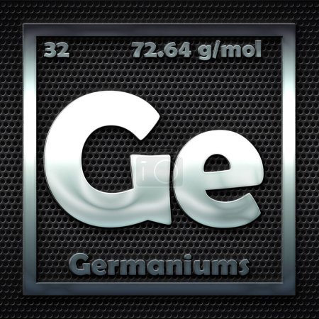 Photo for The chemical elements in the periodic table of the named germaniums - Royalty Free Image