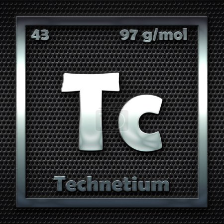 Foto de Elementos químicos de la tabla periódica del tecnecio mencionado - Imagen libre de derechos