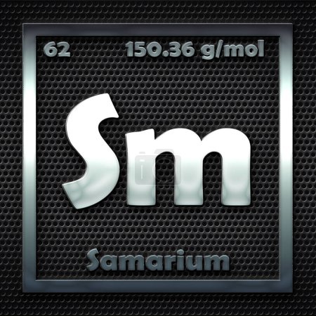 Photo for The chemical elements in the periodic table of the named Samarium - Royalty Free Image