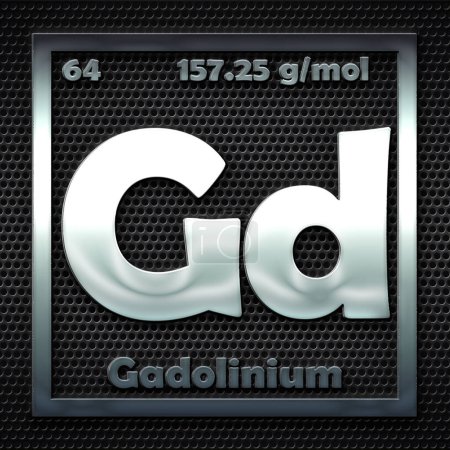 Photo for The chemical elements in the periodic table of the named Gadolinium - Royalty Free Image