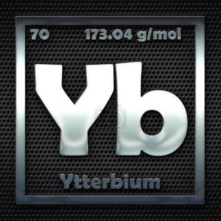 Photo for The chemical elements in the periodic table of the named Ytterbium - Royalty Free Image