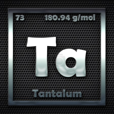 Téléchargez les photos : Les éléments chimiques dans le tableau périodique du tantale nommé - en image libre de droit