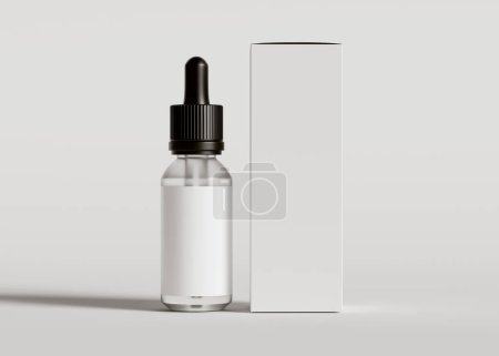 Foto de Una botella cosmética con un color blanco con una textura que se ve real hecha con software 3D, esta botella cosmética se puede utilizar para completar su proyecto - Imagen libre de derechos