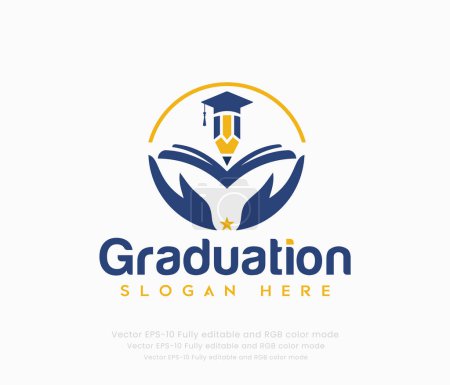 Illustration for Graduation or Education logo - Royalty Free Image