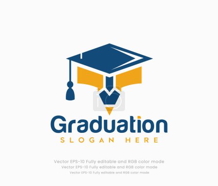 Téléchargez les illustrations : Graduation or Education logo - en licence libre de droit