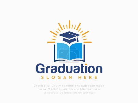 Illustration for Education Logo or Graduation logo - Royalty Free Image