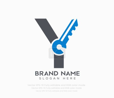 letter Y key logo