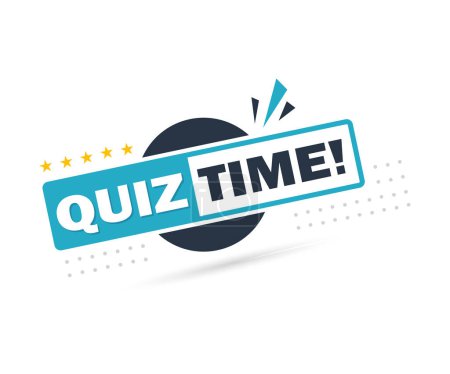 Illustration for Quiz logo. Quiz time label with question mark. Quiz emblem for business - Royalty Free Image