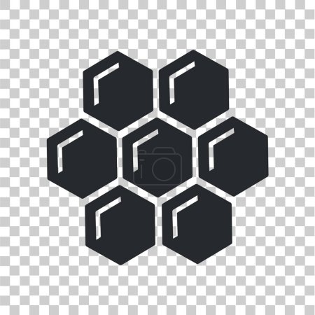 Illustration for Honeycomb Icon. Beekeeping icon vector transparent grid. - Royalty Free Image