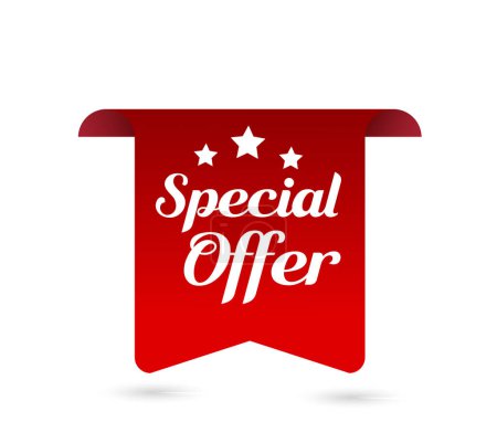 Illustration for Special Offer Red label. - Royalty Free Image