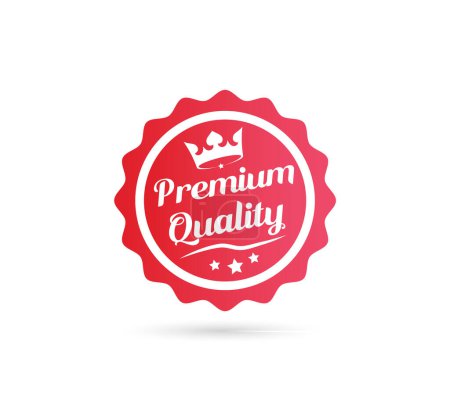 Téléchargez les illustrations : Autocollant étiquette de qualité Premium - en licence libre de droit