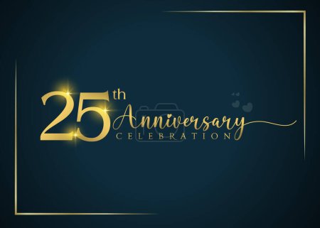 Ilustración de Celebración del 25 aniversario. Logo aniversario - Imagen libre de derechos