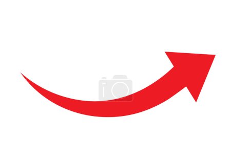 Flecha roja compartir vector icono