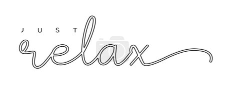  JUST RELAX brush calligraphy banner vector template