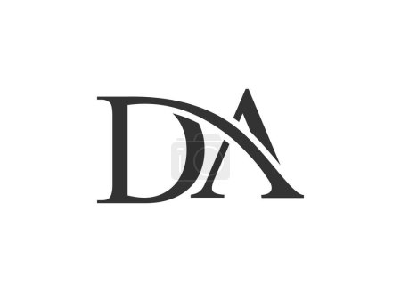 Foto de Monograma moderno DA inicial y diseño de logotipo elegante, Icono de Vector Cartas Profesionales. - Imagen libre de derechos