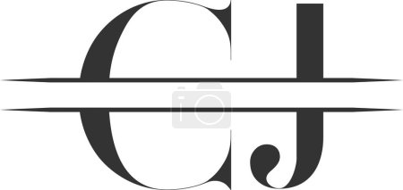 Ilustración de Logo inicial de la carta de CJ con tipografía creativa moderna de negocios Plantilla vectorial. Letra abstracta creativa CJ Logo Design
. - Imagen libre de derechos