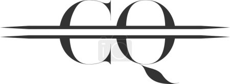 Ilustración de Diseño creativo único moderno del logotipo de la letra CQ. Logotipo de la letra CQ Diseño Vector Icono. - Imagen libre de derechos