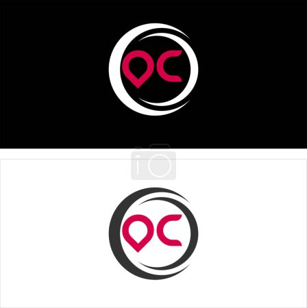 Foto de Logotipo de letra moderna minimalista AC Serif en blanco y negro. Vector creativo de la marca del icono del diseño del logotipo de AC Serif. - Imagen libre de derechos
