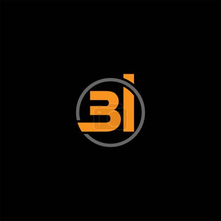 Foto de Letra inicial vinculada diseño del logotipo de BI. Letra moderna BI logo diseño vector con moderno de moda. - Imagen libre de derechos