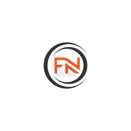 Foto de Logo inicial de la carta FN enlazada. Carta Creativa FN Modern Business Logo Vector Template. Diseño inicial de la plantilla de logotipo FN. - Imagen libre de derechos