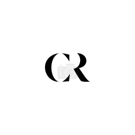 Foto de CR logo Design Template Vector Graphic Branding Element. - Imagen libre de derechos